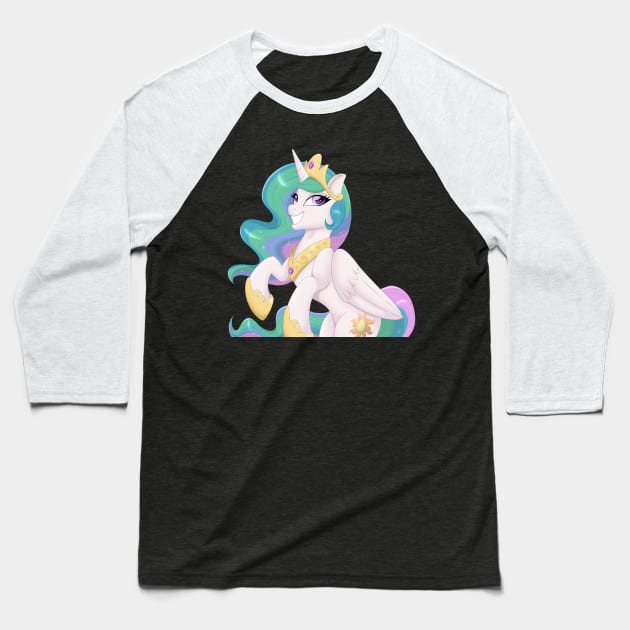 Princess Celestia Baseball T-Shirt by RaspberryStudios